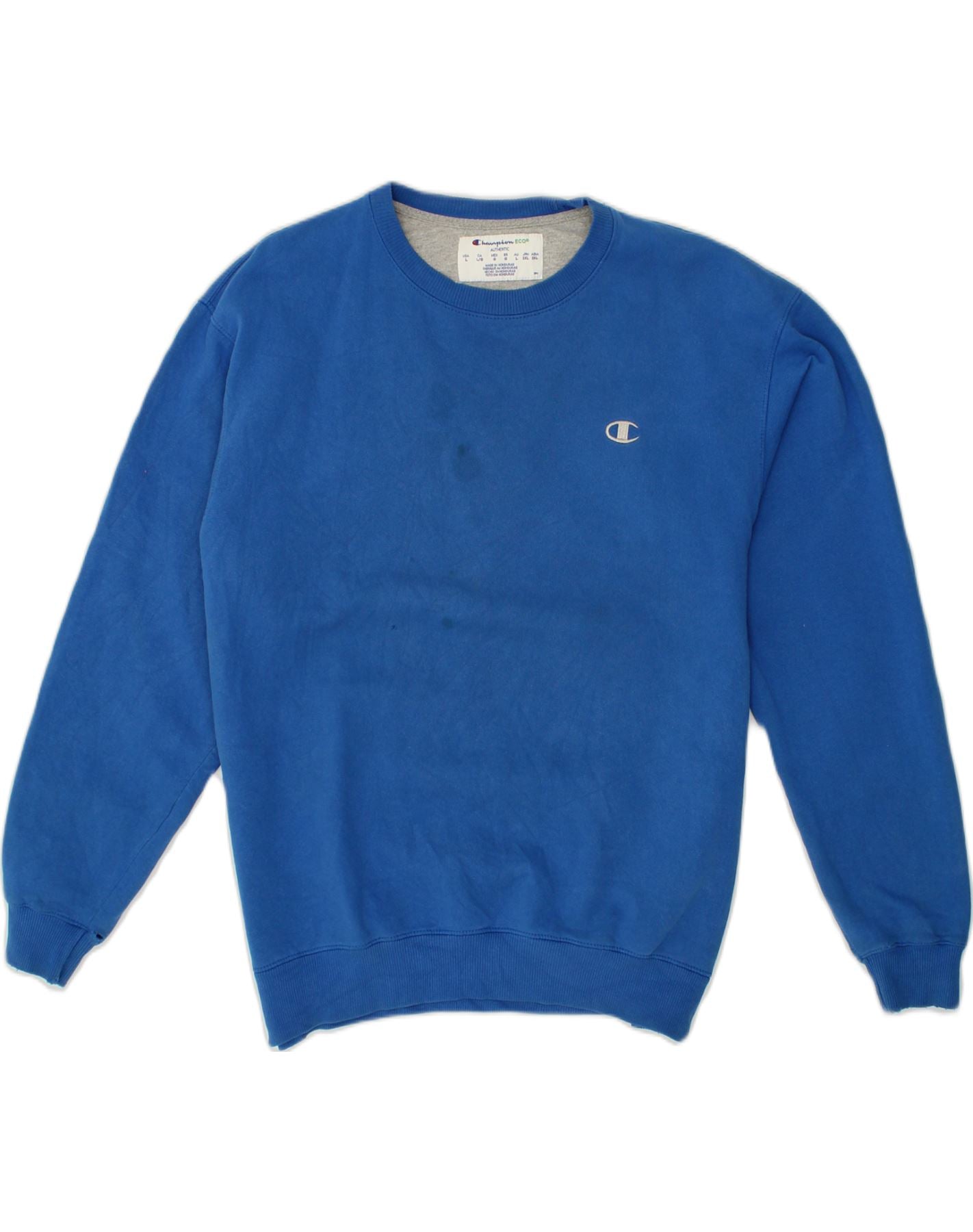 CHAMPION Mens Sweatshirt Jumper Large Blue Cotton, Vintage & Second-Hand  Clothing Online