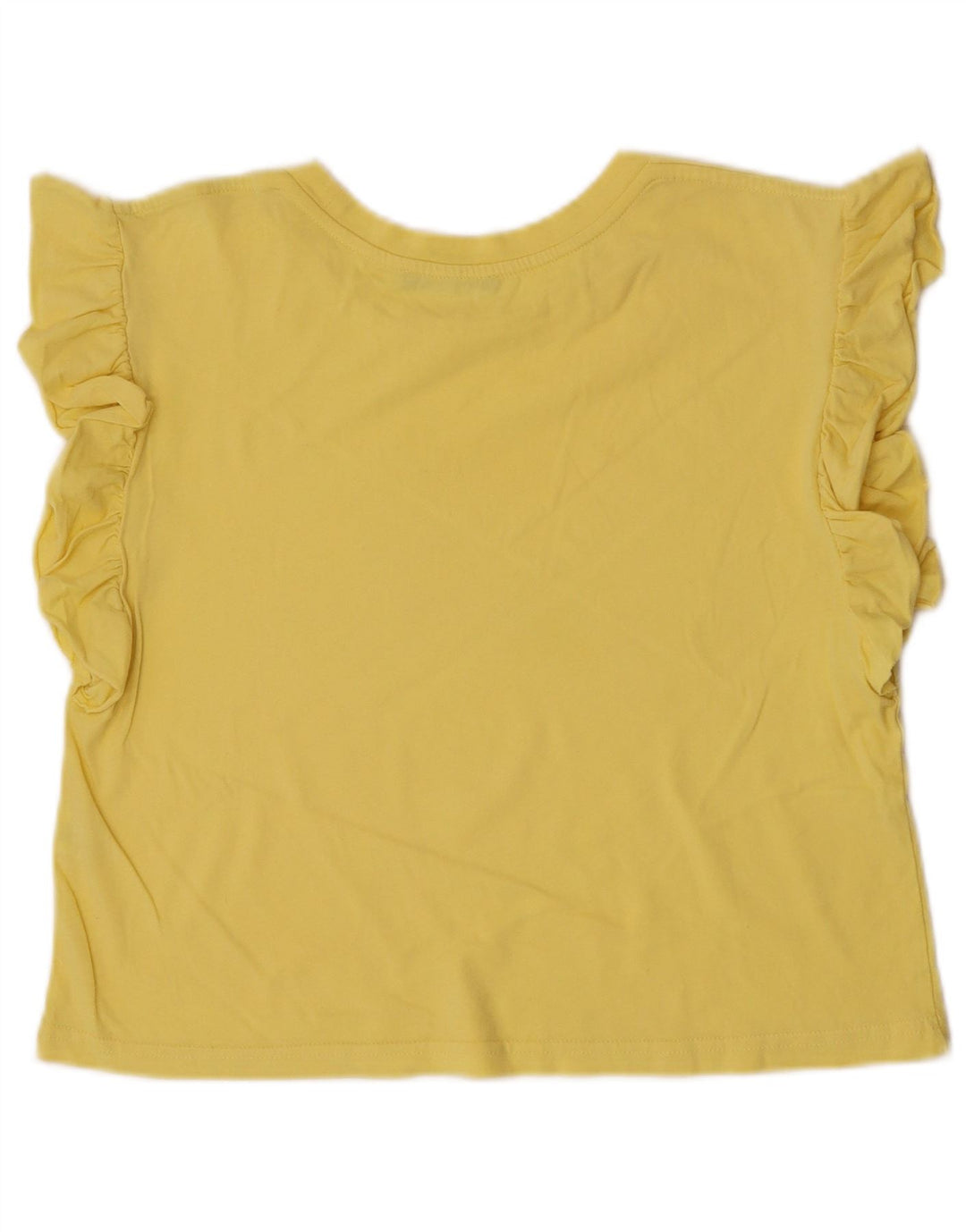 Zara Womens Vest Top UK 10 Small Yellow Cotton