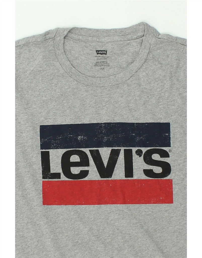 LEVI'S Mens Standard Graphic T-Shirt Top Large Grey Cotton | Vintage Levi's | Thrift | Second-Hand Levi's | Used Clothing | Messina Hembry 