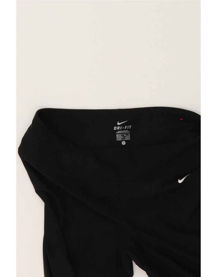 NIKE Womens Dri Fit Capri Leggings UK 12/14 Medium  Black Polyester Vintage Nike and Second-Hand Nike from Messina Hembry 