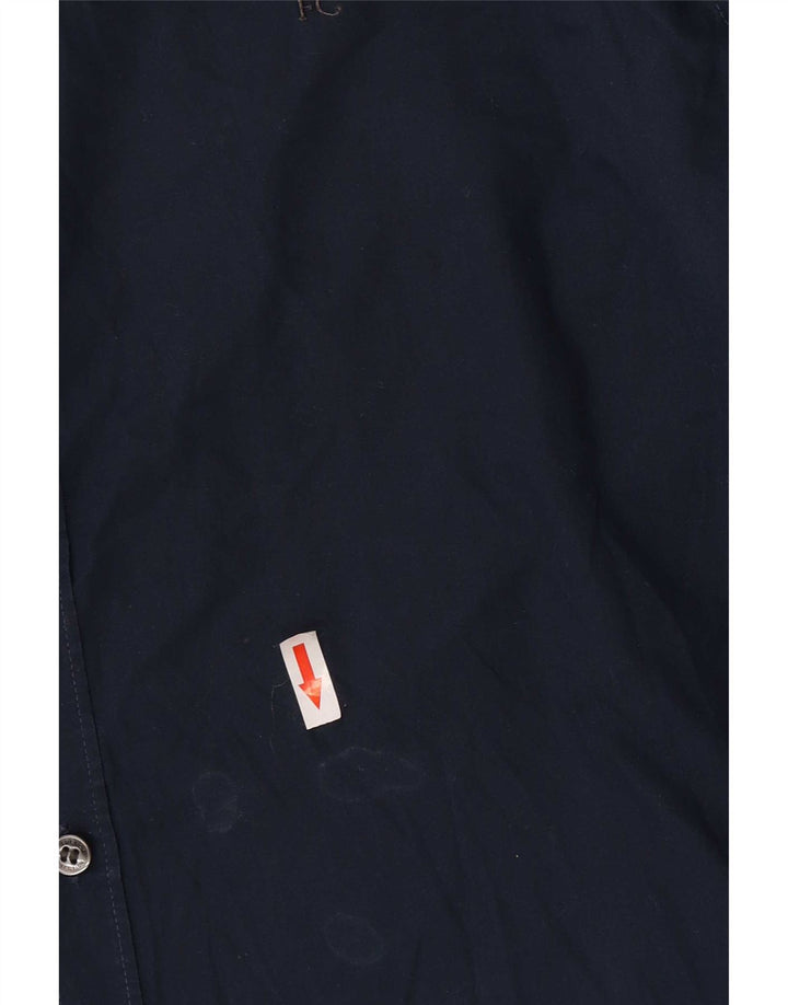 French Connection Mens Shirt Large Navy Blue Cotton