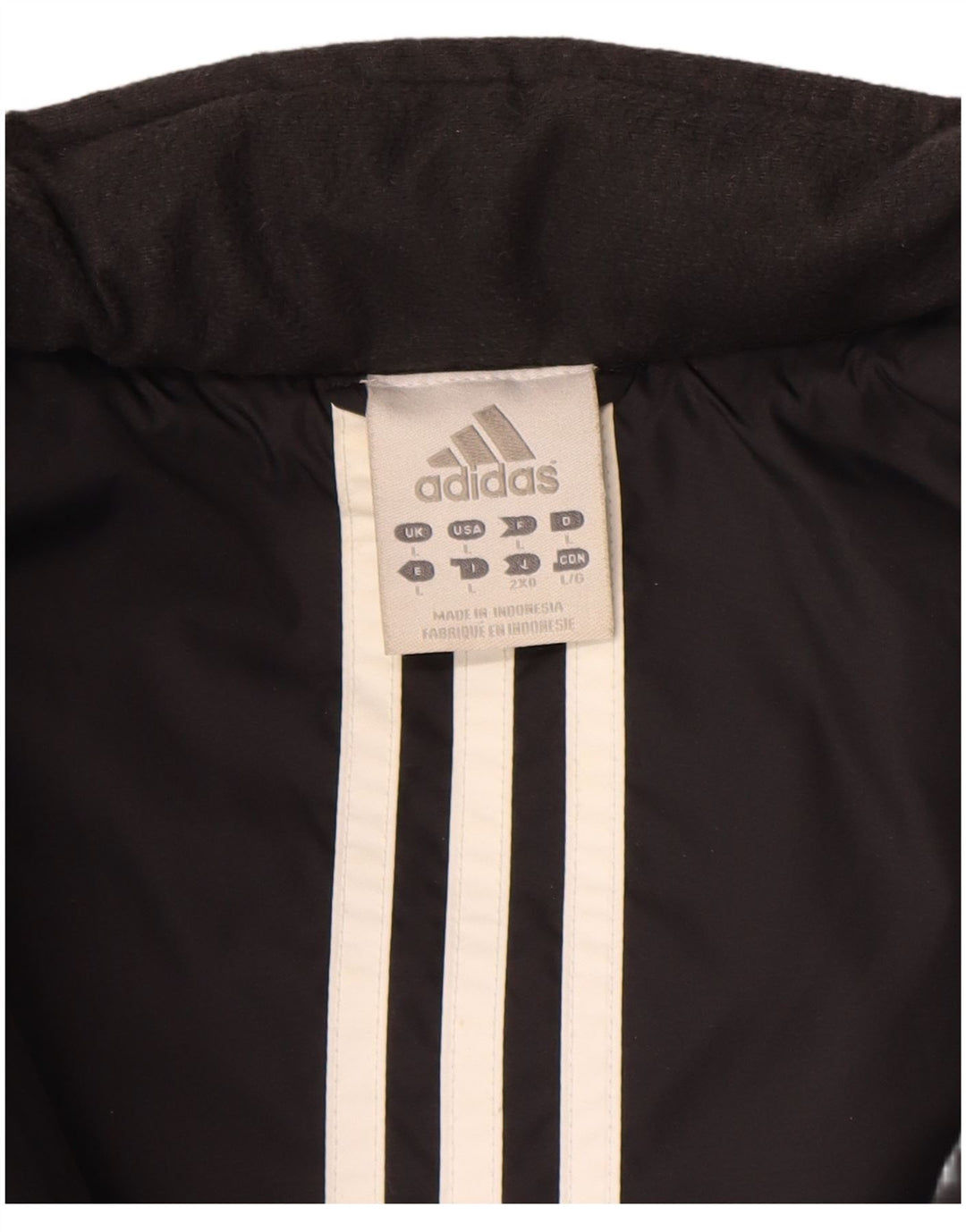 Adidas Mens Padded Jacket UK 40 Large Black Colourblock Polyester