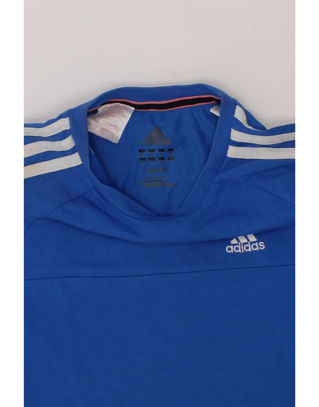 ADIDAS Boys Climalite T-Shirt Top 7-8 Years Blue Cotton Vintage Adidas and Second-Hand Adidas from Messina Hembry 