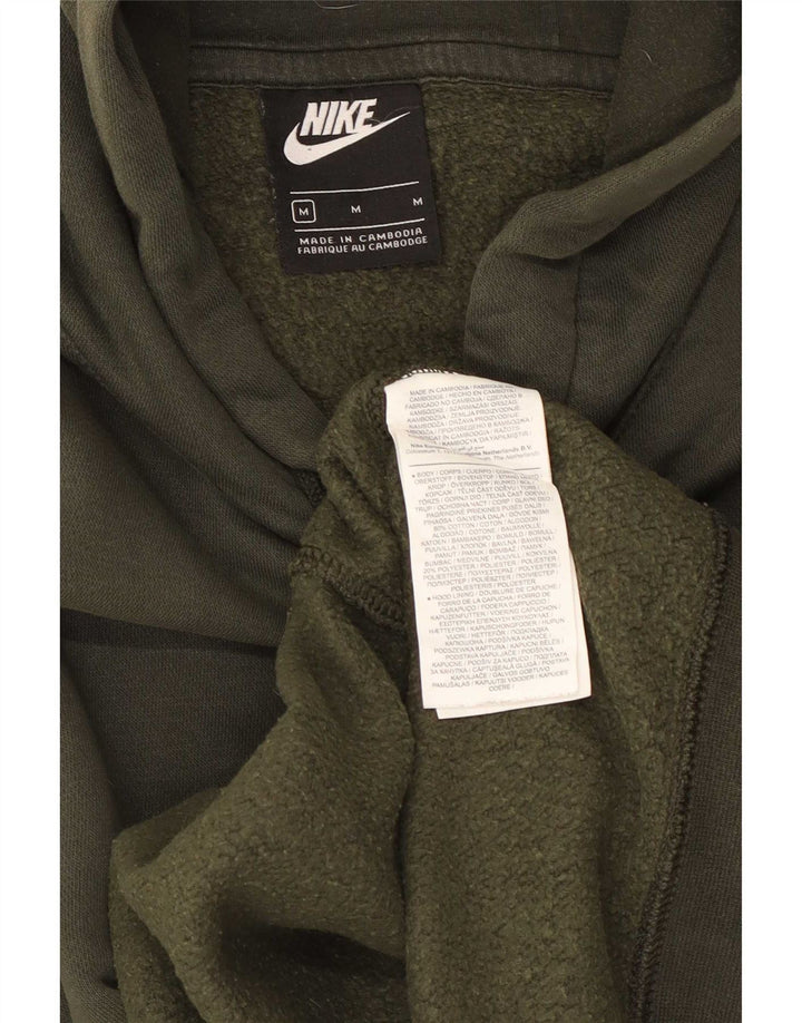 Nike Mens Hoodie Jumper Medium Khaki Cotton