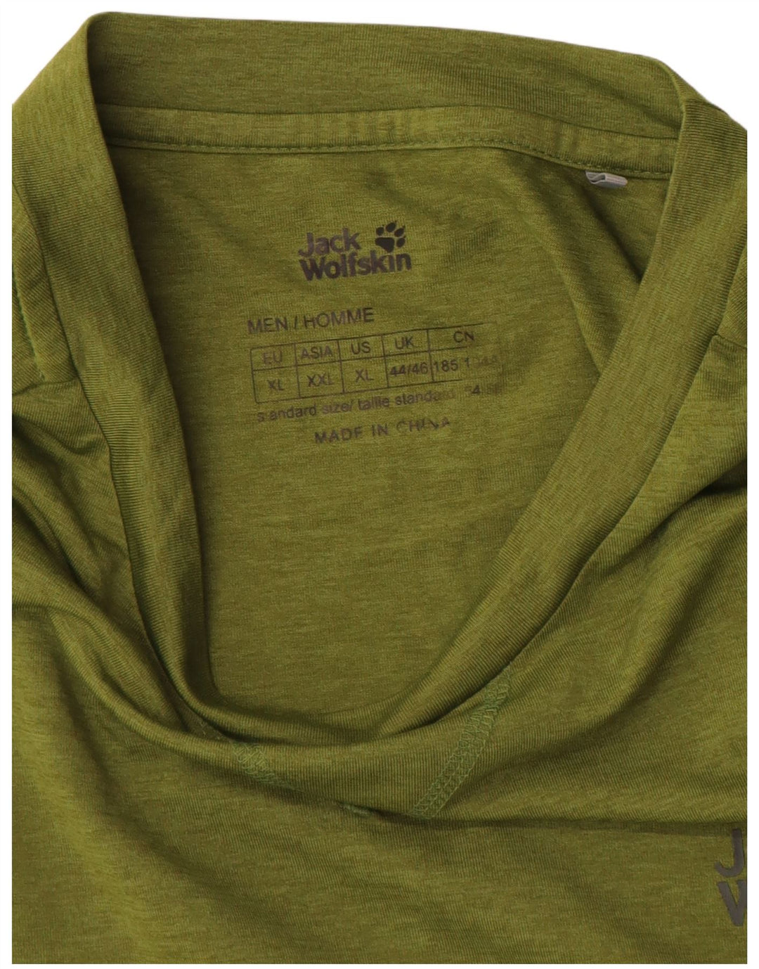 Jack Wolfskin Mens Top Long Sleeve UK 44/46 XL Khaki Polyester