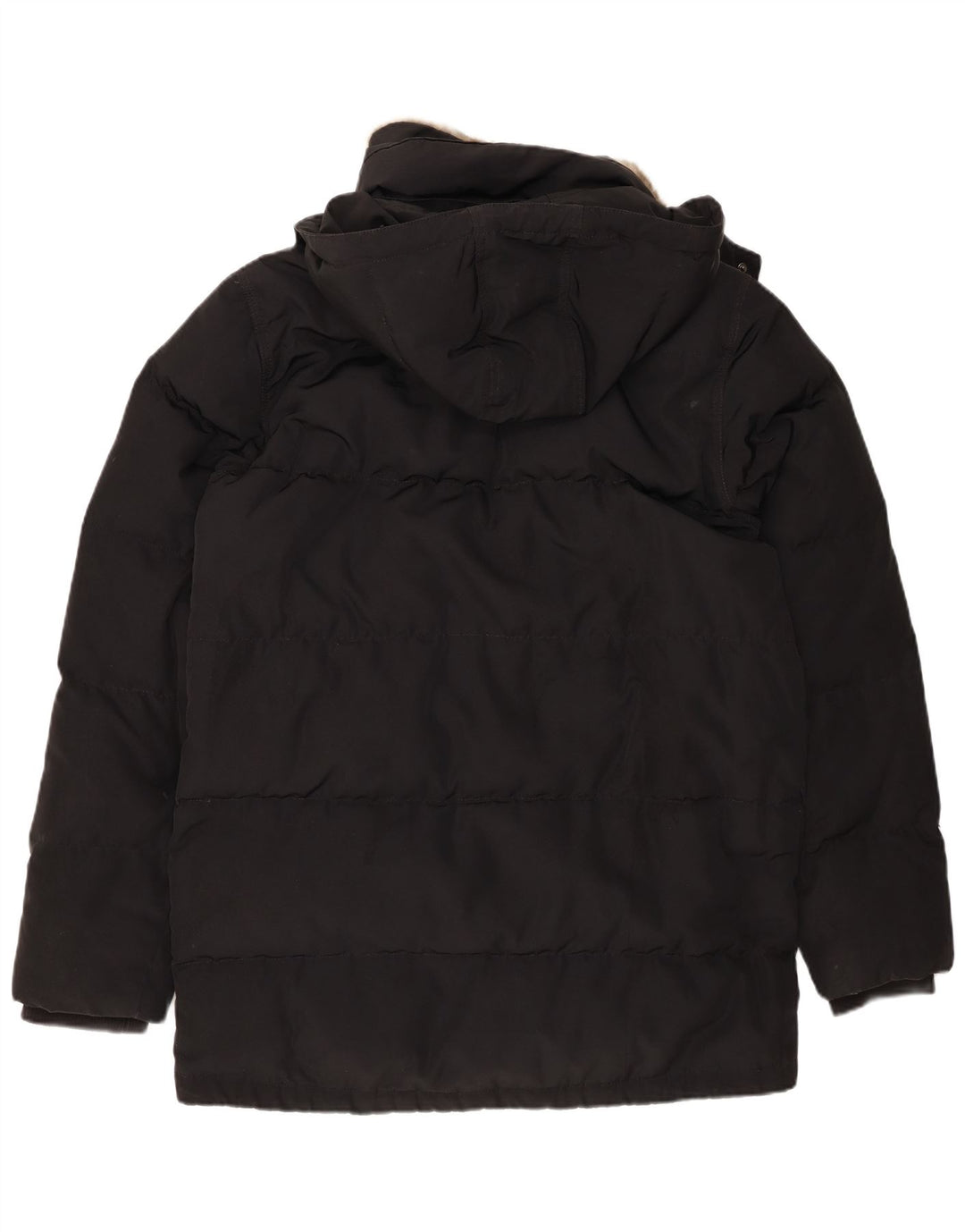 Tommy Hilfiger Mens Hooded Padded Coat UK 42 XL Black Polyester
