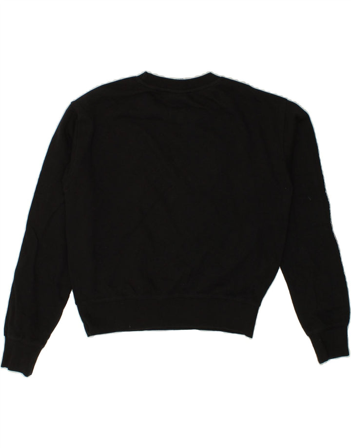 CHAMPION Womens Graphic Sweatshirt Jumper UK 14 Medium Black Vintage Champion and Second-Hand Champion from Messina Hembry 