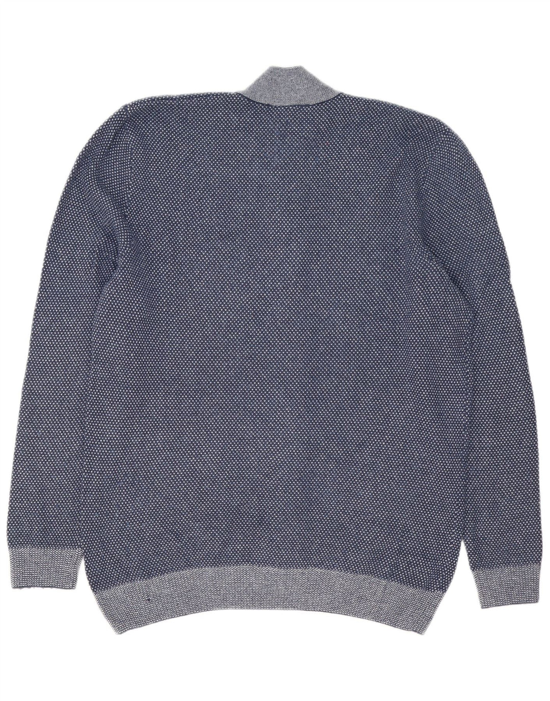 Lacoste Mens Cardigan Sweater Size 5 Large Navy Blue Flecked