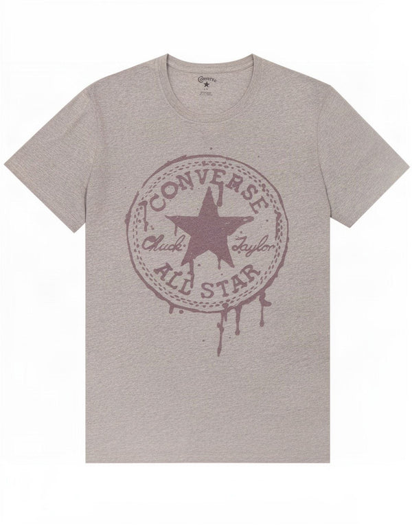 Converse Mens Chuck Taylor Graphic T-Shirt Top Large Grey Cotton