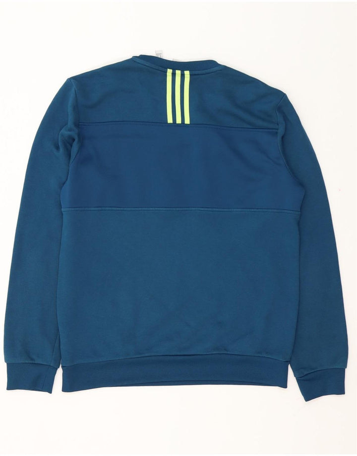 ADIDAS Mens Sweatshirt Jumper Medium Blue Cotton