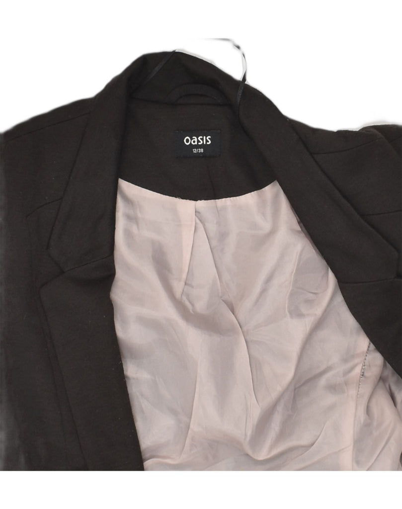 OASIS Womens Blazer Jacket UK 12 Medium Black Polyester | Vintage Oasis | Thrift | Second-Hand Oasis | Used Clothing | Messina Hembry 