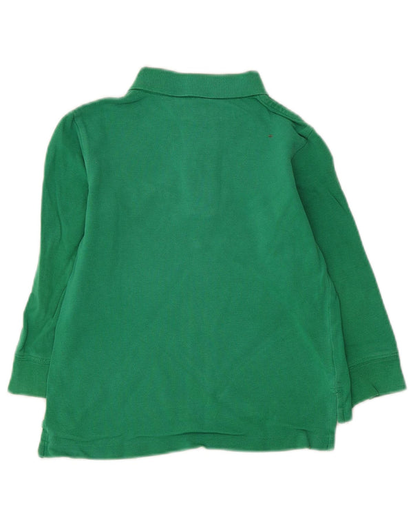 Polo Ralph Lauren Boys Long Sleeve Polo Shirt 3-4 Years Green Cotton