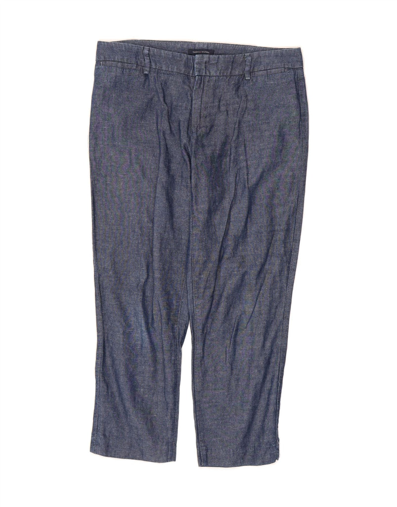 TOMMY HILFIGER Womens Waverly Capri Trousers US 4 Small W32 L24 Navy Blue Vintage Tommy Hilfiger and Second-Hand Tommy Hilfiger from Messina Hembry 