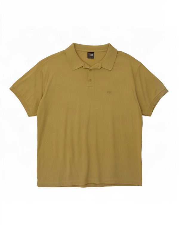 Think Pink Mens Polo Shirt XL Yellow Cotton
