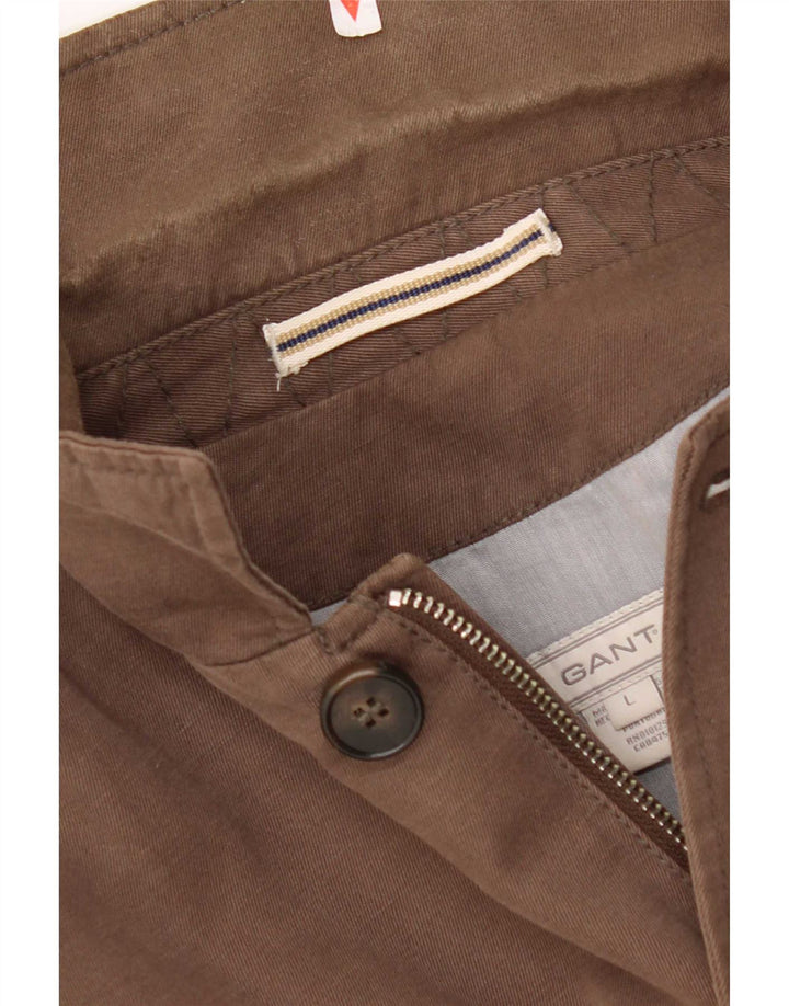Gant Mens Utility Jacket UK 40 Large Brown Cotton