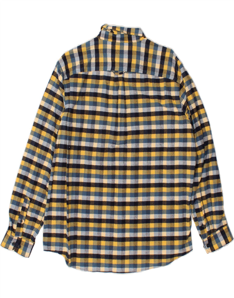 L.L.BEAN Mens Slightly Fitted Shirt Large Yellow Check Cotton | Vintage L.L.Bean | Thrift | Second-Hand L.L.Bean | Used Clothing | Messina Hembry 