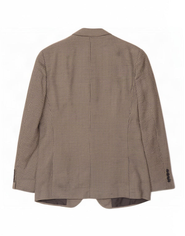 Polo Ralph Lauren Mens 3 Button Blazer Jacket UK 40 Medium Blue Houndstooth