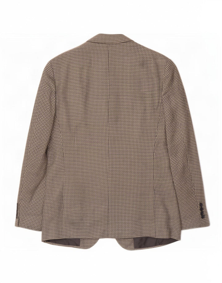 Polo Ralph Lauren Mens 3 Button Blazer Jacket UK 40 Medium Blue Houndstooth