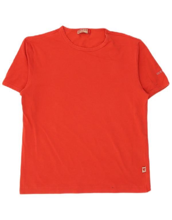 Guess Womens T-Shirt Top UK 18 XL Red Cotton