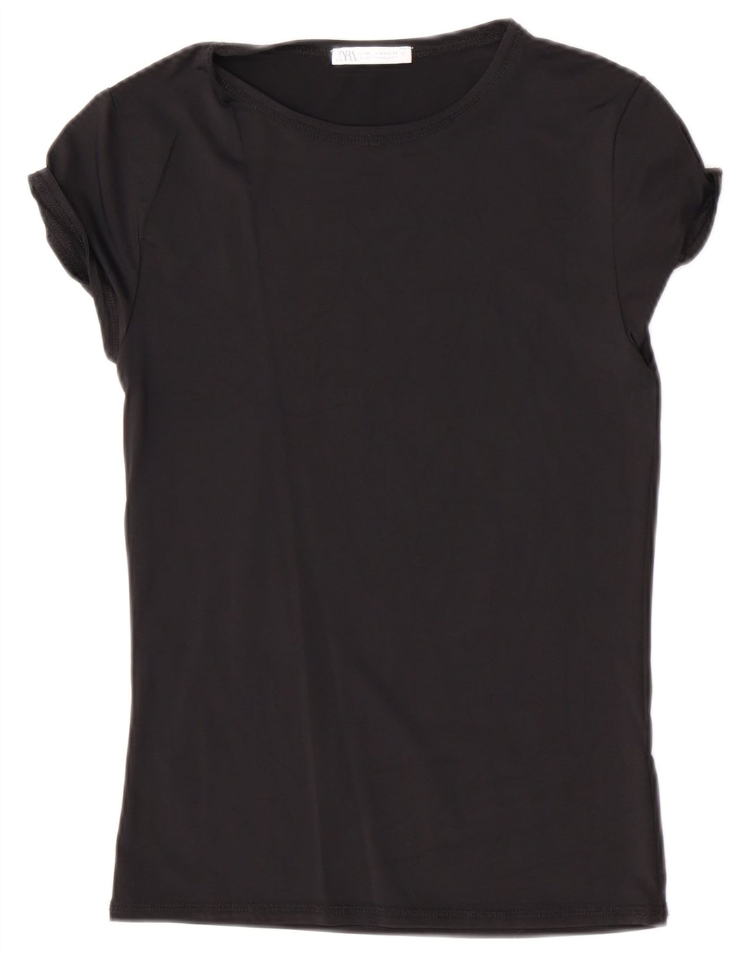 Zara Womens T-Shirt Top UK 12 Medium Black