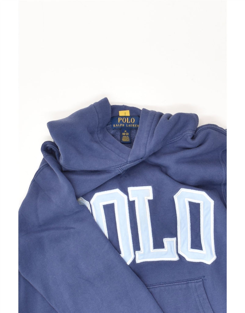 POLO RALPH LAUREN Boys Graphic Hoodie Jumper 10-11 Years Medium  Blue | Vintage Polo Ralph Lauren | Thrift | Second-Hand Polo Ralph Lauren | Used Clothing | Messina Hembry 