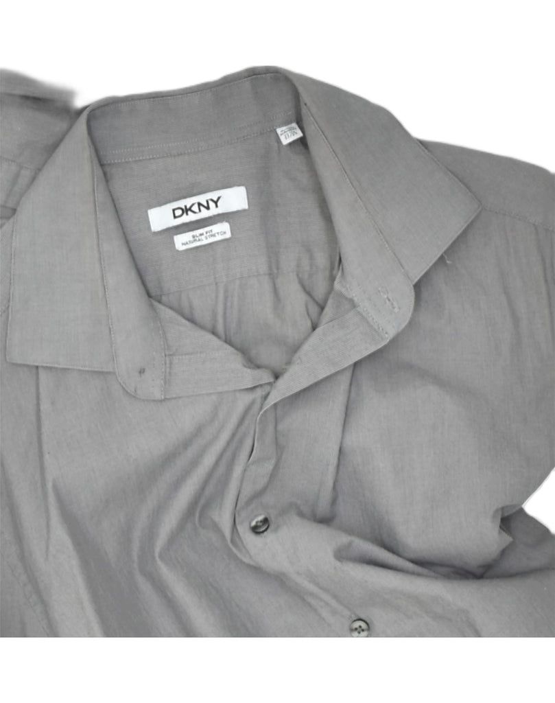 DKNY Mens Slim Fit Shirt Size 15 1/2 Medium Grey | Vintage Dkny | Thrift | Second-Hand Dkny | Used Clothing | Messina Hembry 