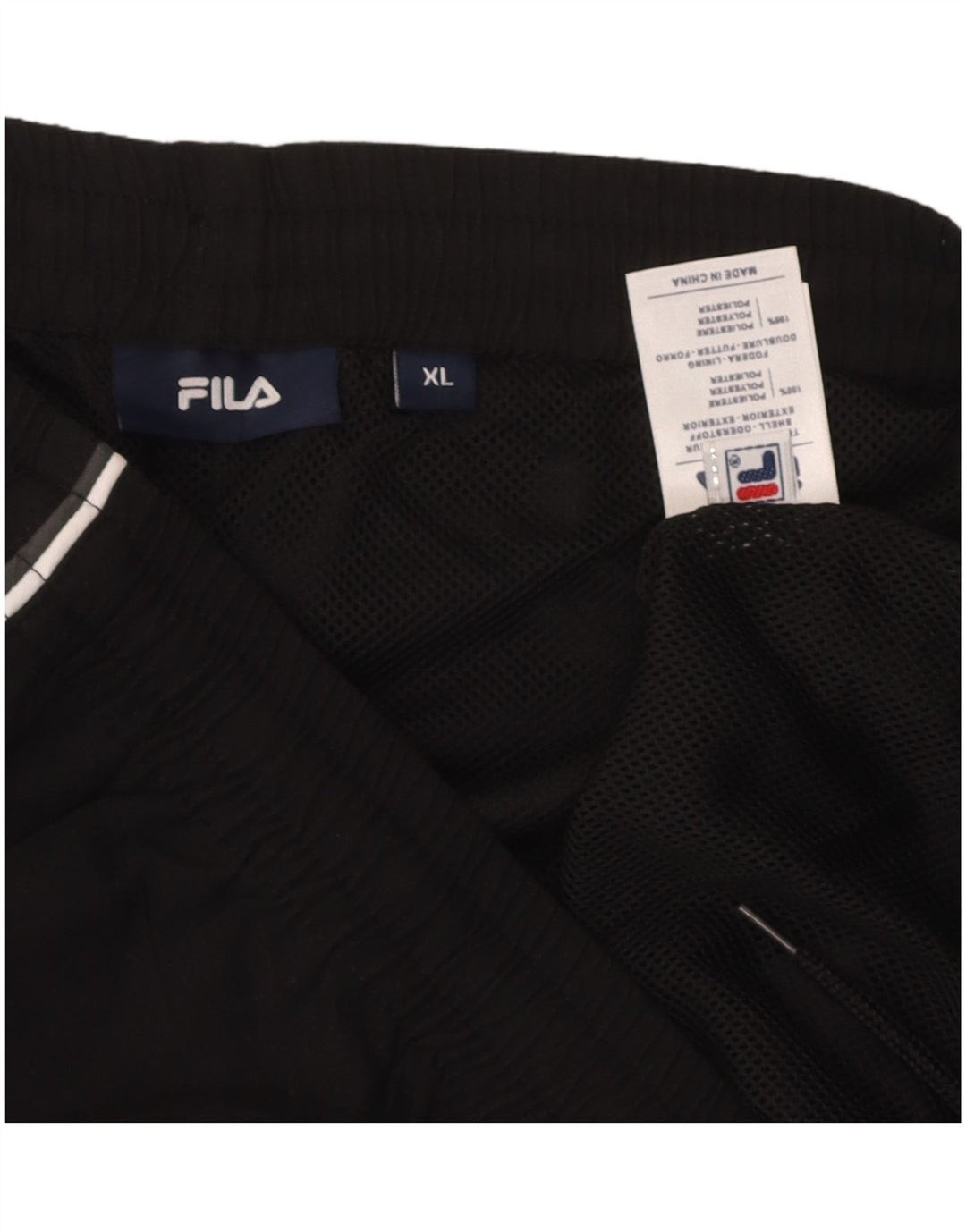 FILA Mens Tracksuit Trousers XL  Black Polyester