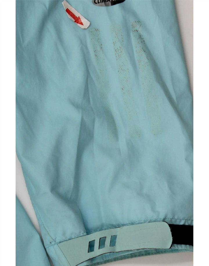 Adidas Womens Clima Proof Hooded Rain Jacket UK 16 Large Blue Polyester