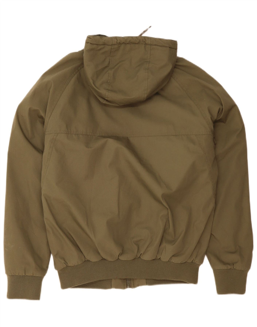 Volcom Mens Hooded Bomber Jacket UK 38 Medium Khaki Polyester