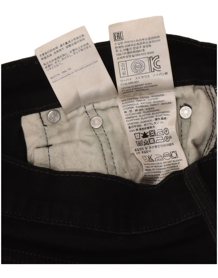 Levi's Mens 502 Tapered Jeans W30 L30 Black Cotton
