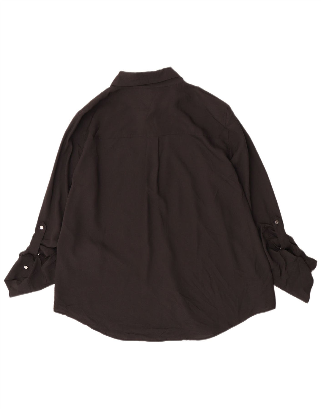 Dkny Womens Shirt Blouse UK 16 Large Black Polyester