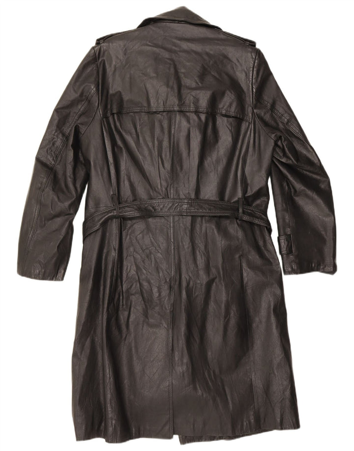 Vintage Mens Leather Coat EU 46 Small Black