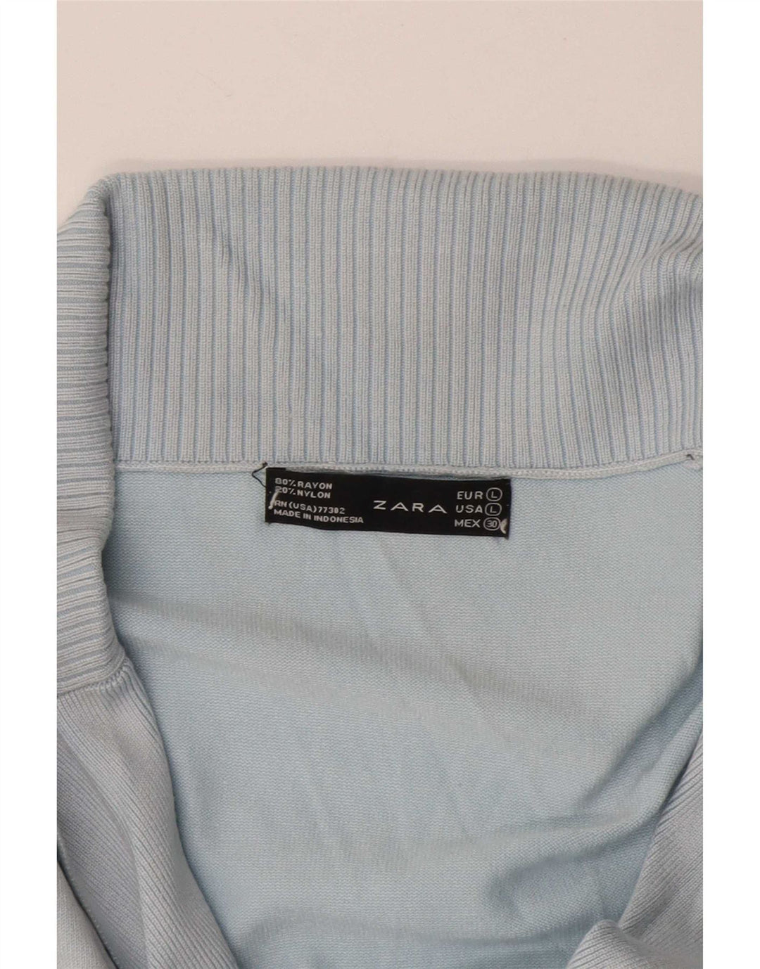 Zara Womens Cardigan Sweater UK 16 Large Blue Rayon