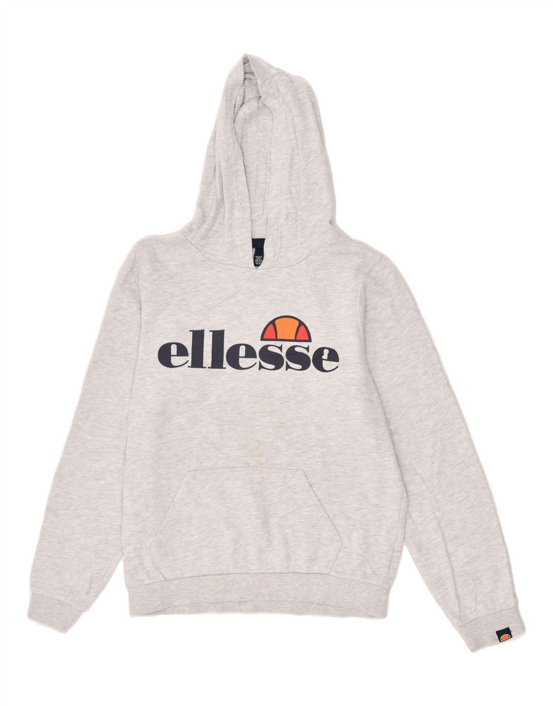 ELLESSE Boys Graphic Hoodie Jumper 13-14 Years Grey Cotton | Vintage Ellesse | Thrift | Second-Hand Ellesse | Used Clothing | Messina Hembry 