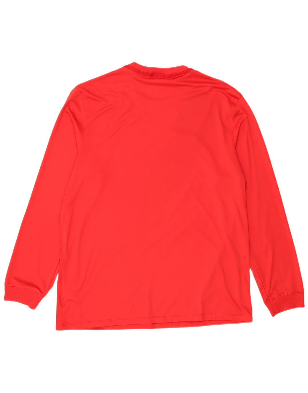 NIKE Mens Dri Fit Top Long Sleeve XL Red Colourblock Polyester