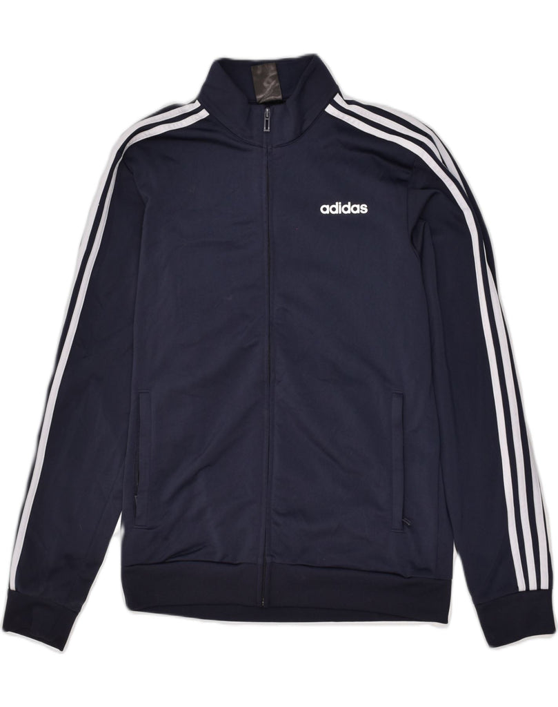 ADIDAS Mens Tracksuit Top Jacket Small Navy Blue Polyester | Vintage Adidas | Thrift | Second-Hand Adidas | Used Clothing | Messina Hembry 