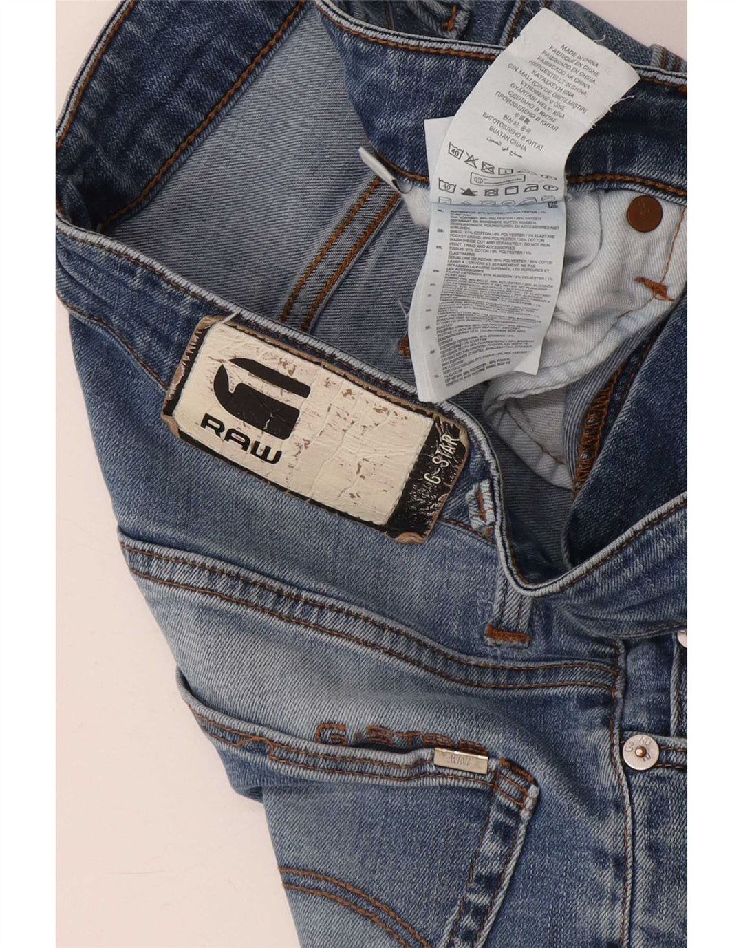 G-Star Mens Skinny Jeans W29 L30 Blue Polyester