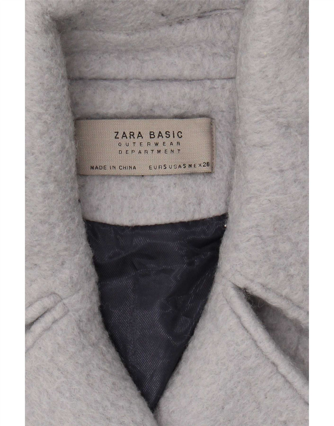 Zara Womens Double Breasted Coat UK 10 Small Blue