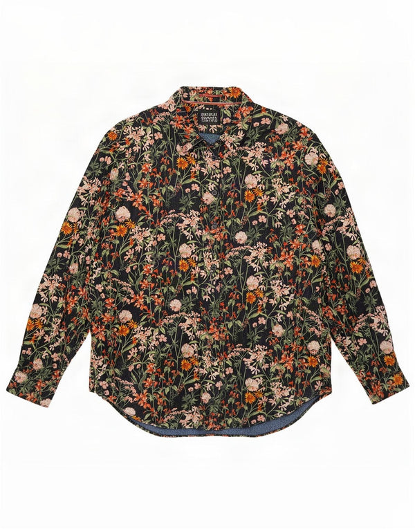 Scotch & Soda Womens Shirt UK 14 Medium Black Floral