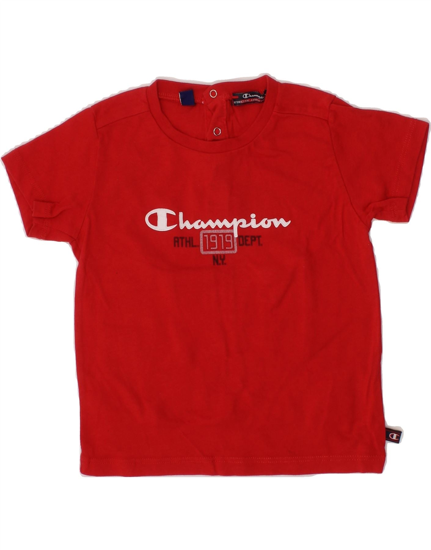 CHAMPION Baby Boys Graphic T-Shirt Top 9-12 Months Small Red