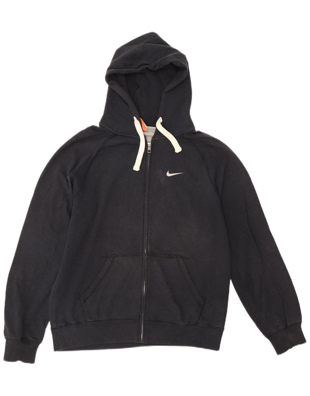 Nike Mens Graphic Zip Hoodie Sweater Medium Navy Blue Cotton