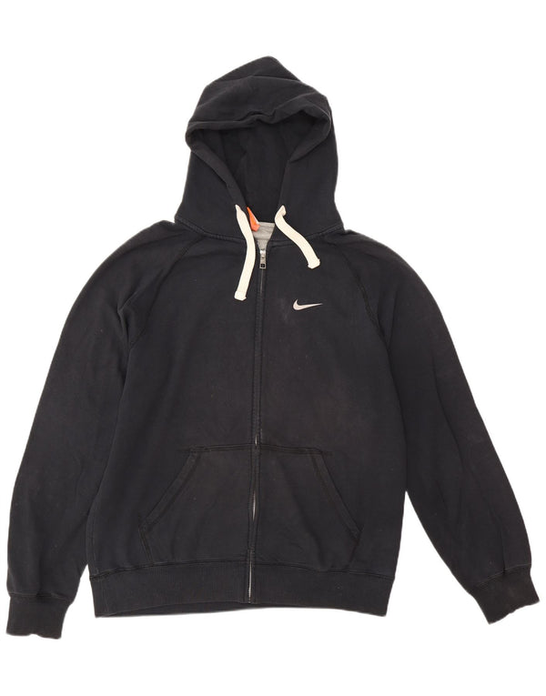 Nike Mens Graphic Zip Hoodie Sweater Medium Navy Blue Cotton