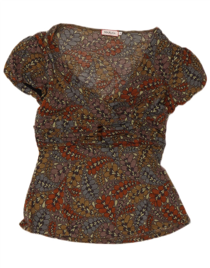 Max & Co. Womens Blouse Top UK 8 Small Multicoloured Floral