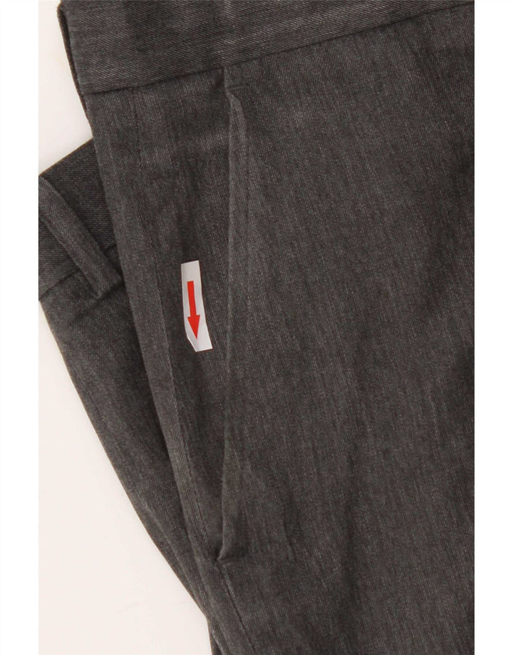 Marks & Spencer Mens Straight Chino Trousers W34 L31 Grey Polyester