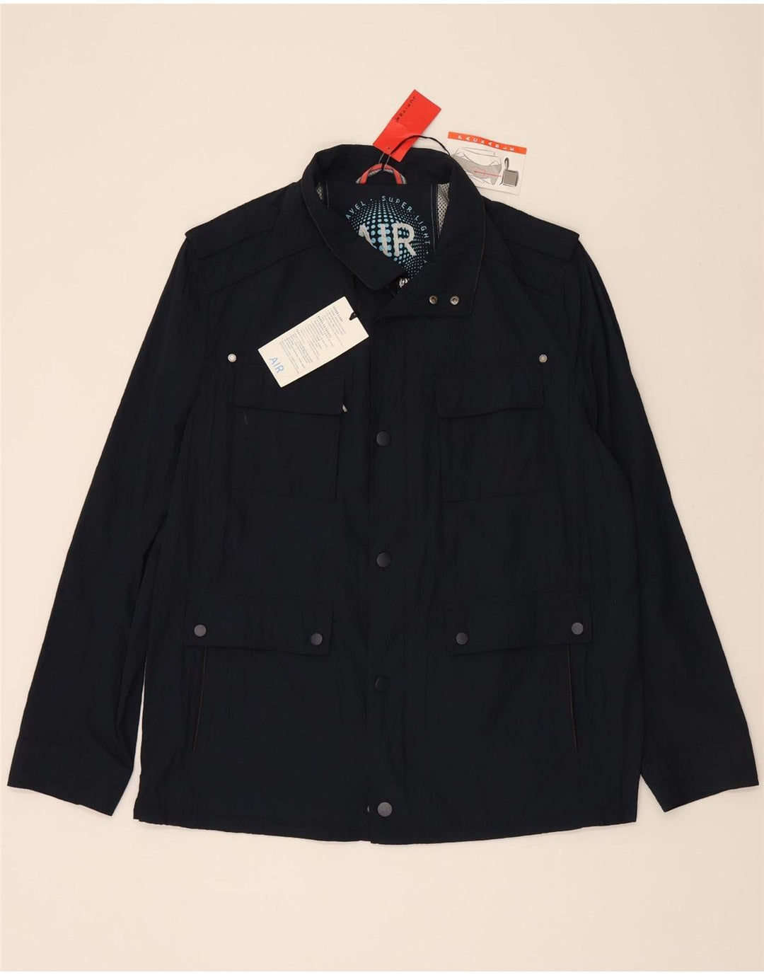 JUPITER Mens Utility Jacket UK 48 4XL Navy Blue Polyester Vintage Jupiter and Second-Hand Jupiter from Messina Hembry 