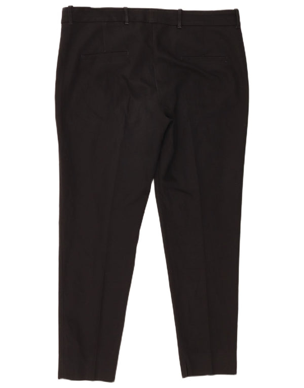 Zara Womens Slim Chino Trousers XL W32 L28 Black Polyester