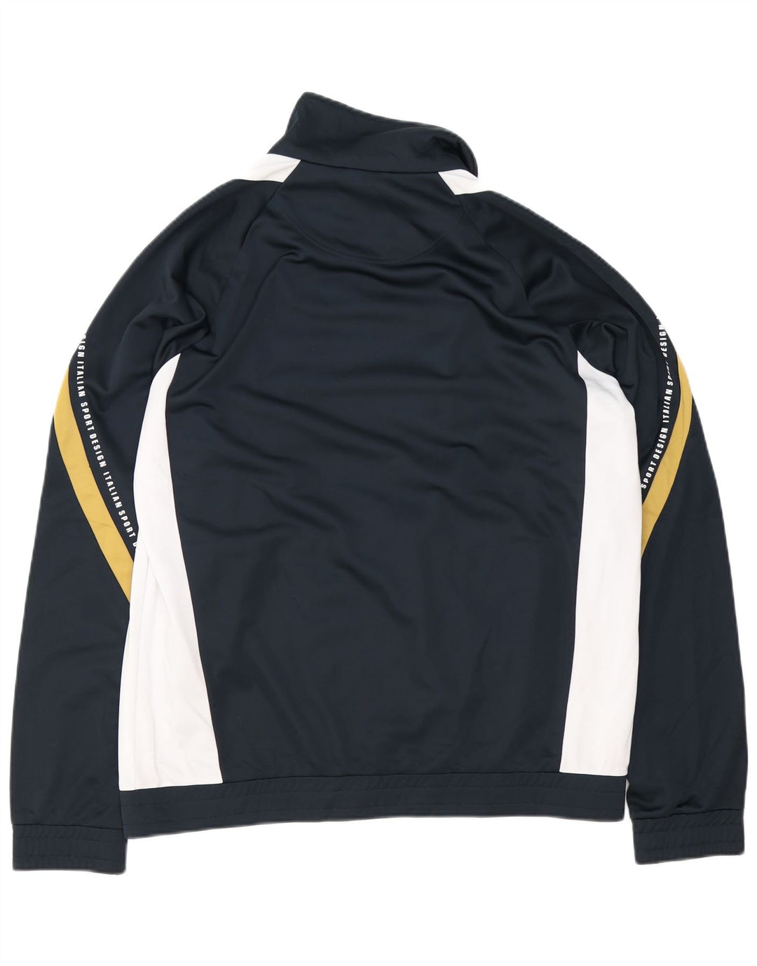 Lotto Mens Graphic Tracksuit Top Jacket 2XL Navy Blue Colourblock Polyester