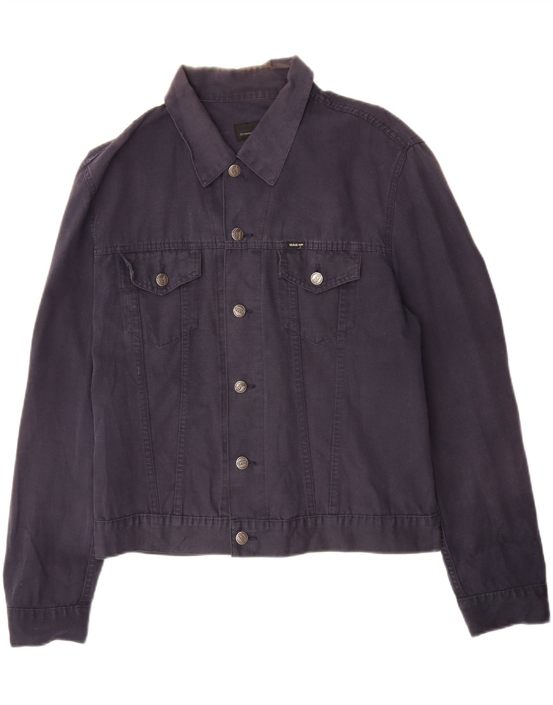 Gas Mens Bomber Jacket UK 40 Large Navy Blue Cotton