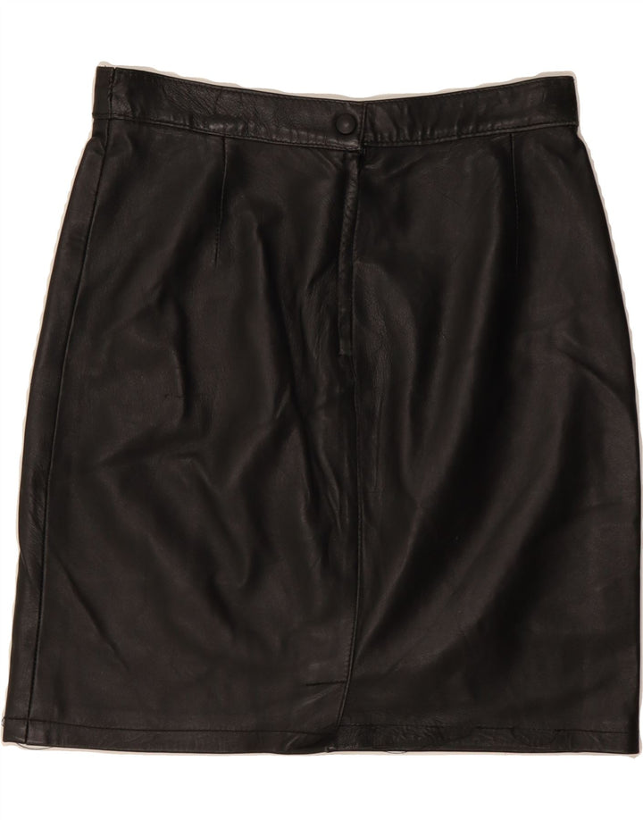 VINTAGE Womens Leather Skirt W30 Medium  Black Leather Vintage Vintage and Second-Hand Vintage from Messina Hembry 
