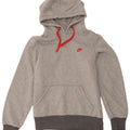 Nike Mens Hoodie Jumper Medium Grey Colourblock Cotton